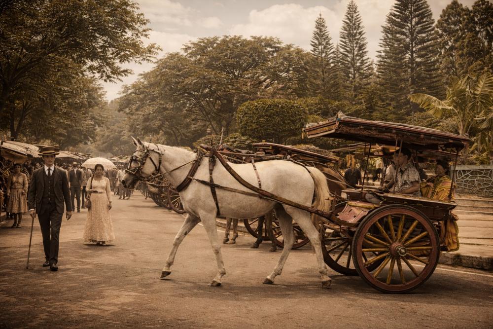 RODA KOLONIAL Menjadi Tradisi Nusantara — Jejak Sejarah Dokar, Delman, Bendi, dan Dos